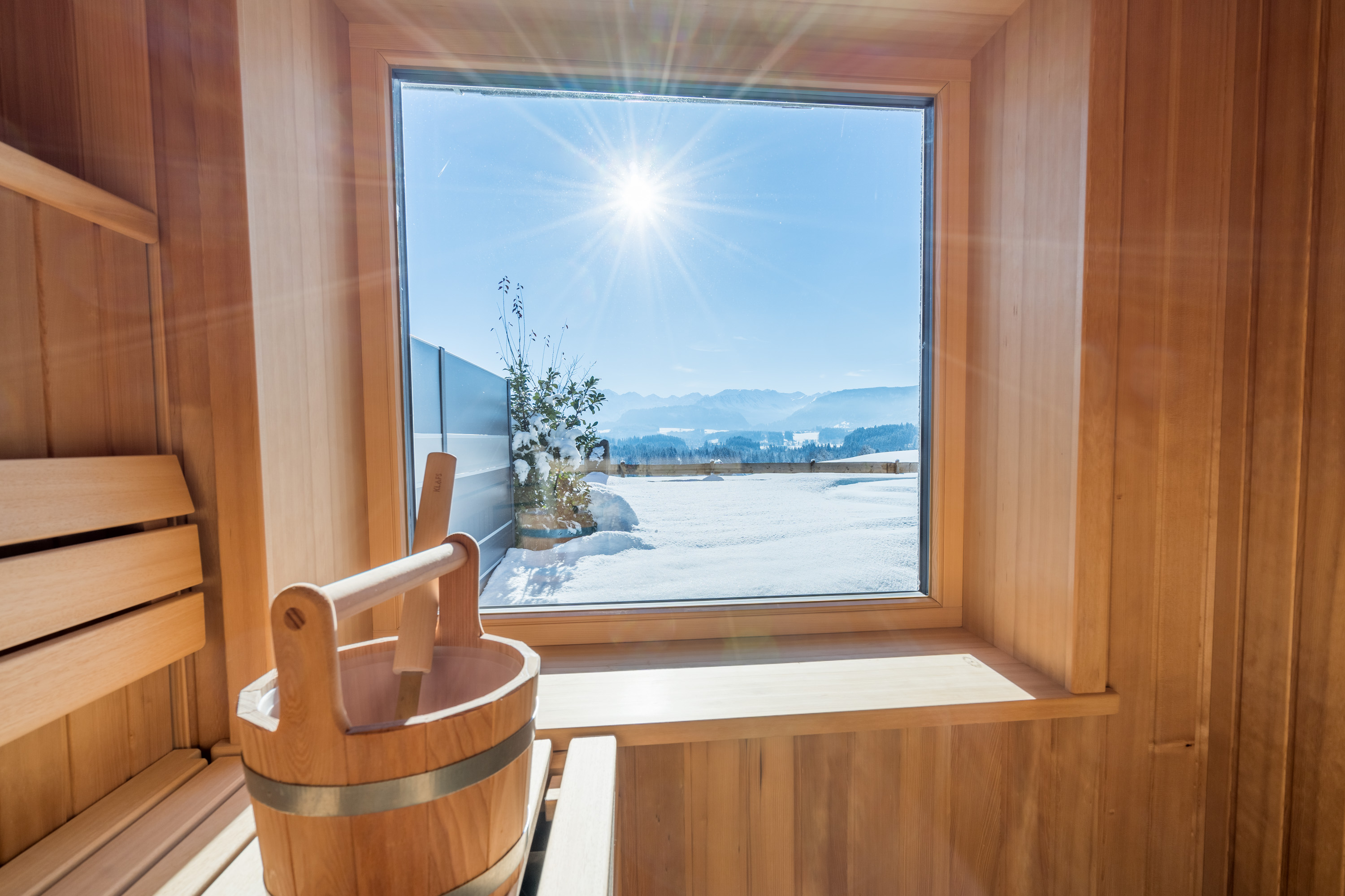 Private, finnische Sauna im Chalet