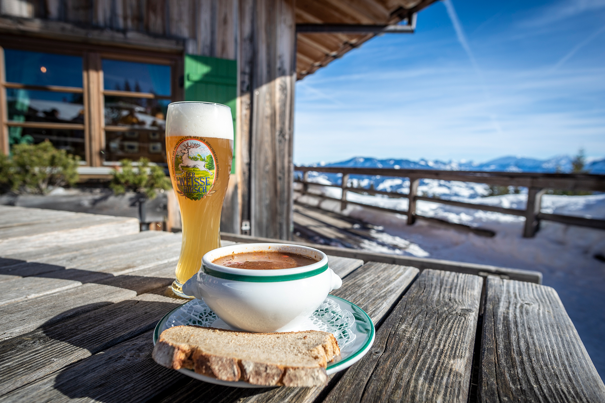 Einkehr auf der Weltcup-Hütte in Ofterschwang