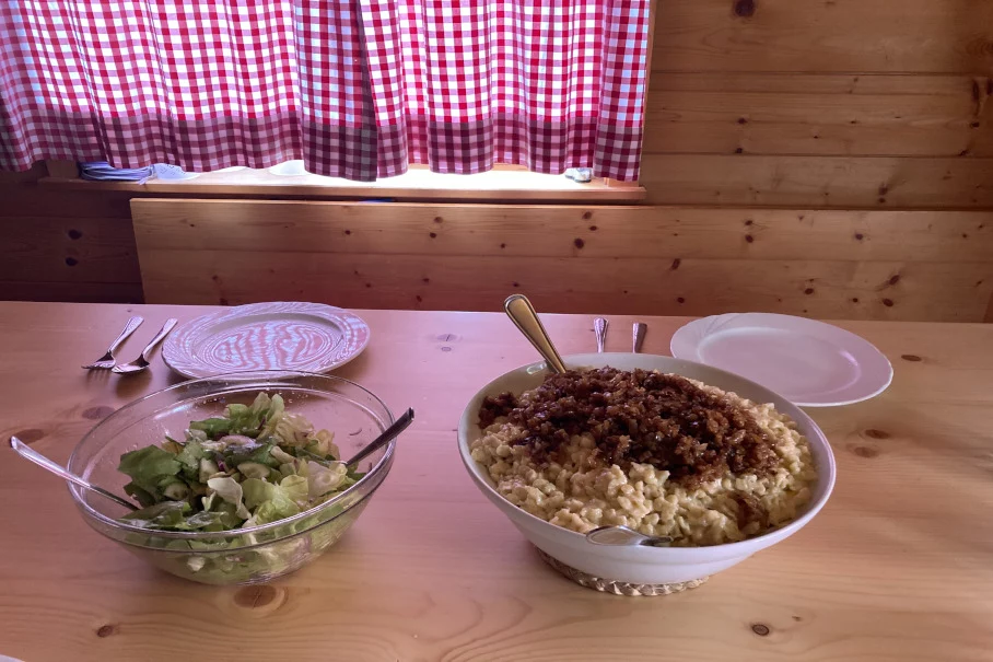 Allgäuer Kässpatzen kommen regelmäßig auf den Tisch. Allgäuer Kässpatzen kommen regelmäßig auf den Tisch.