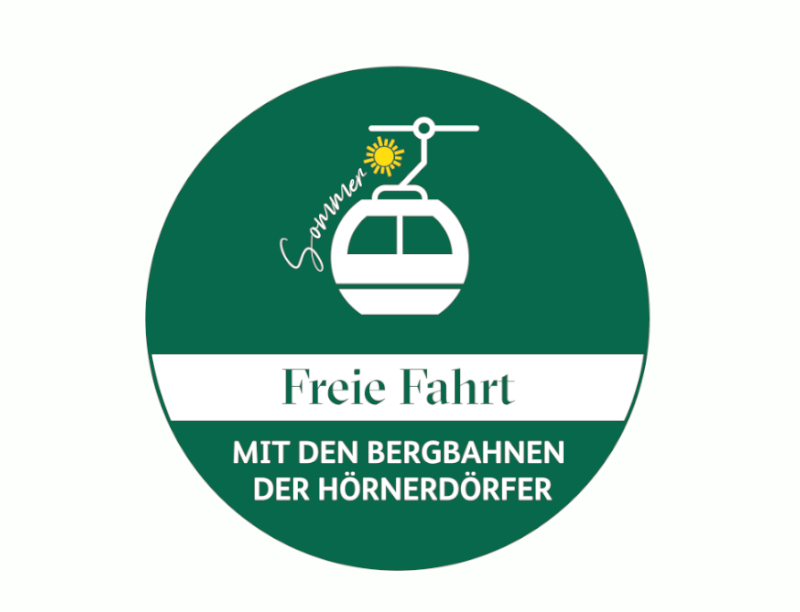 Logo "Freie Fahrt mit den Bergbahnen der Hörnerdörfer im Allgäu"