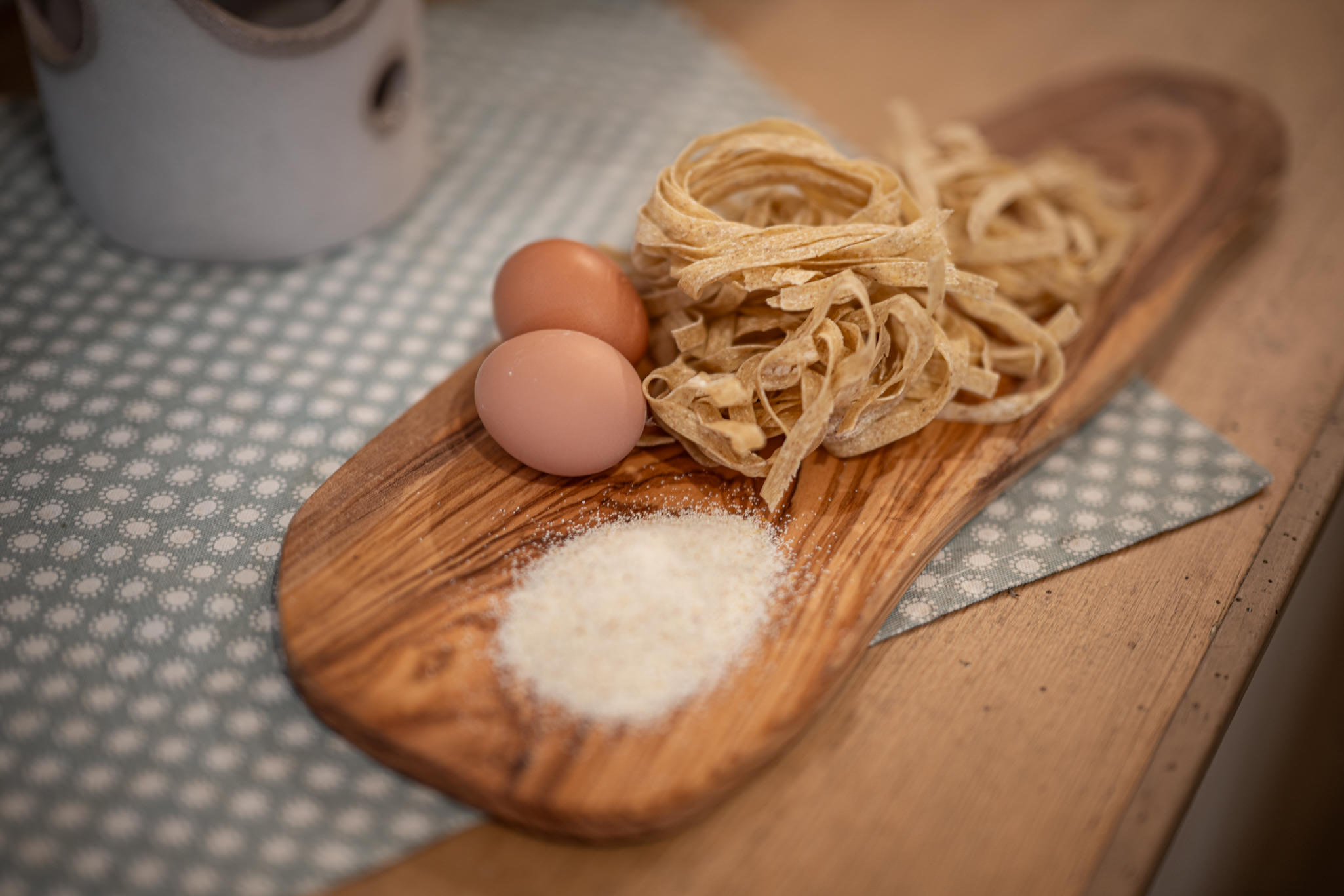 Selbstgemachte Nudeln auf dem Landhof Schmid in Tiefenberg