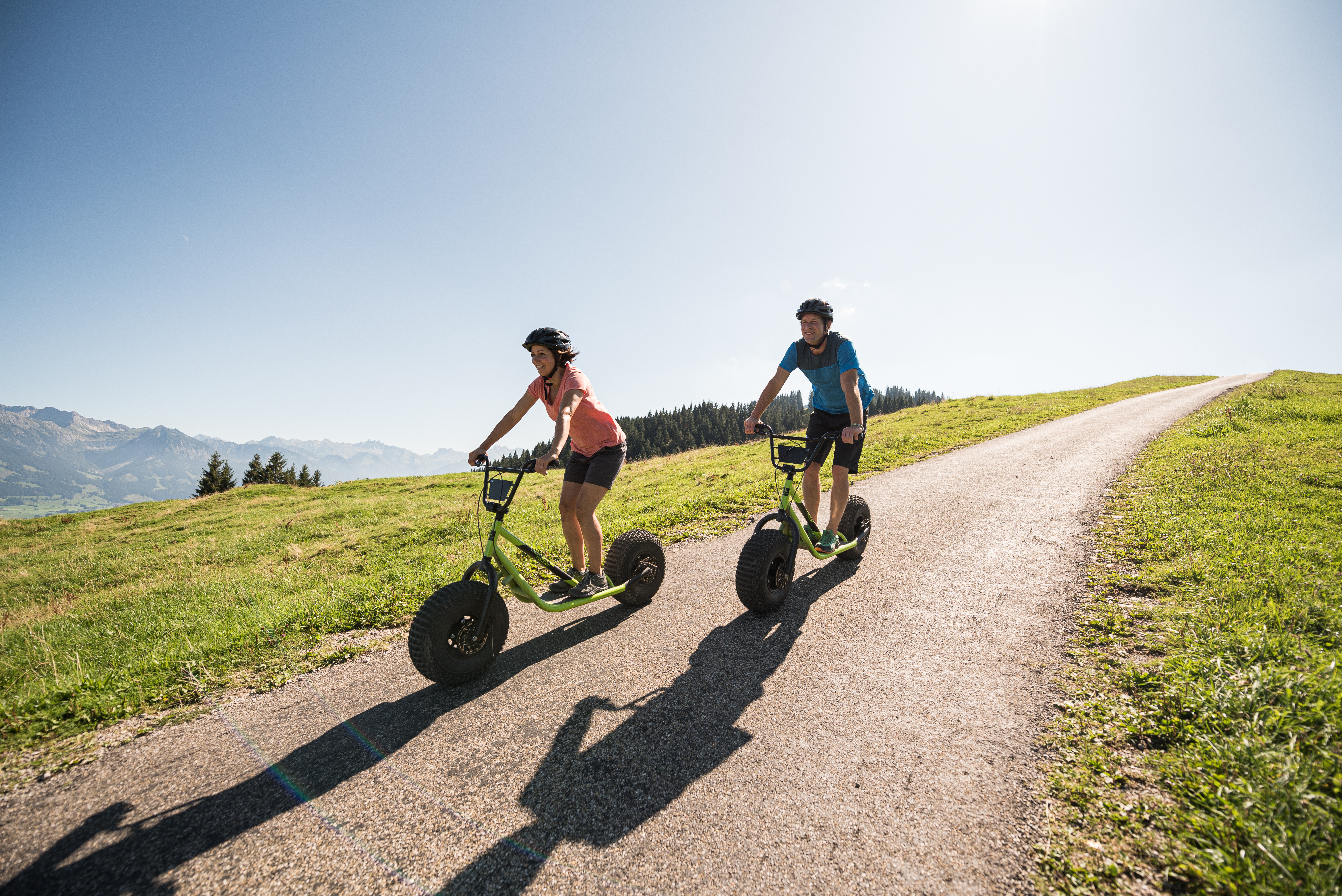 Nervenkitzel und Spaß, Downhill Roller am Ofterschwanger Horn - Hörnerdörfer im Allgäu