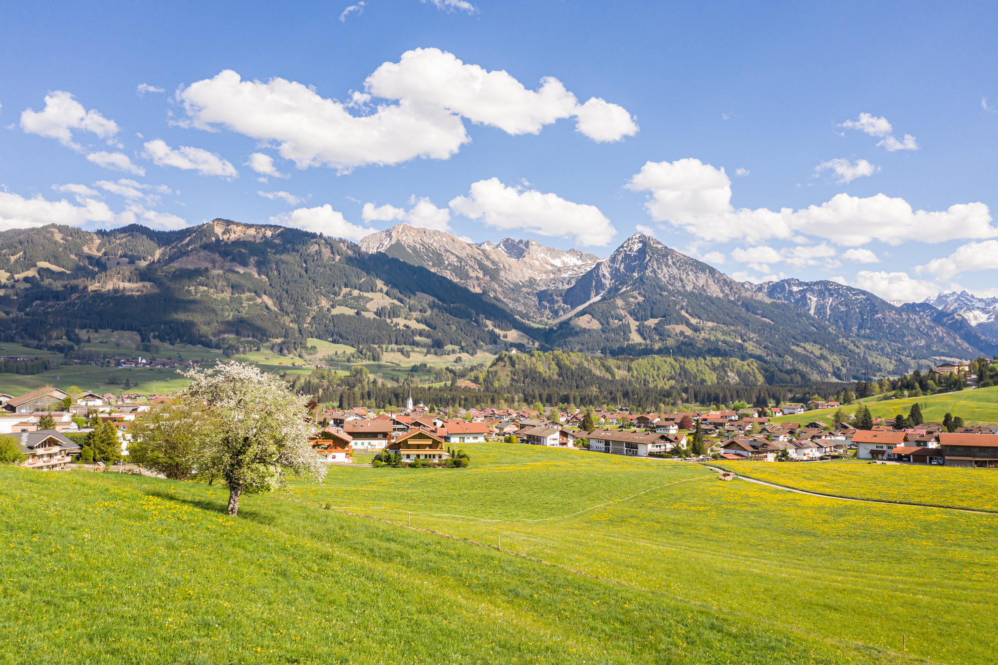 Frühling in den Hörnerdörfern im Allgäu