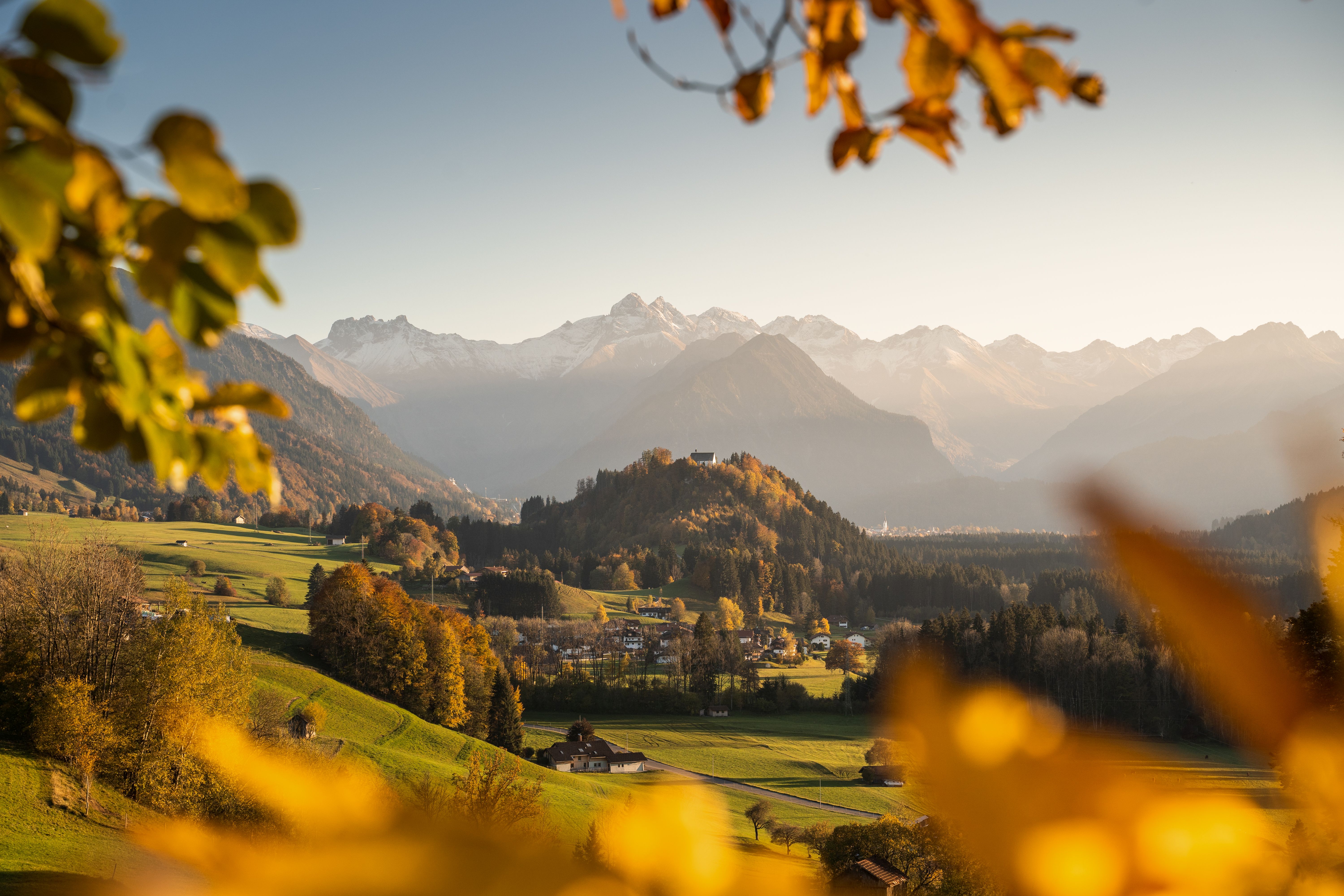 Traumhafter Herbstblick am Malerwinkel bei Fischen im Allgäu