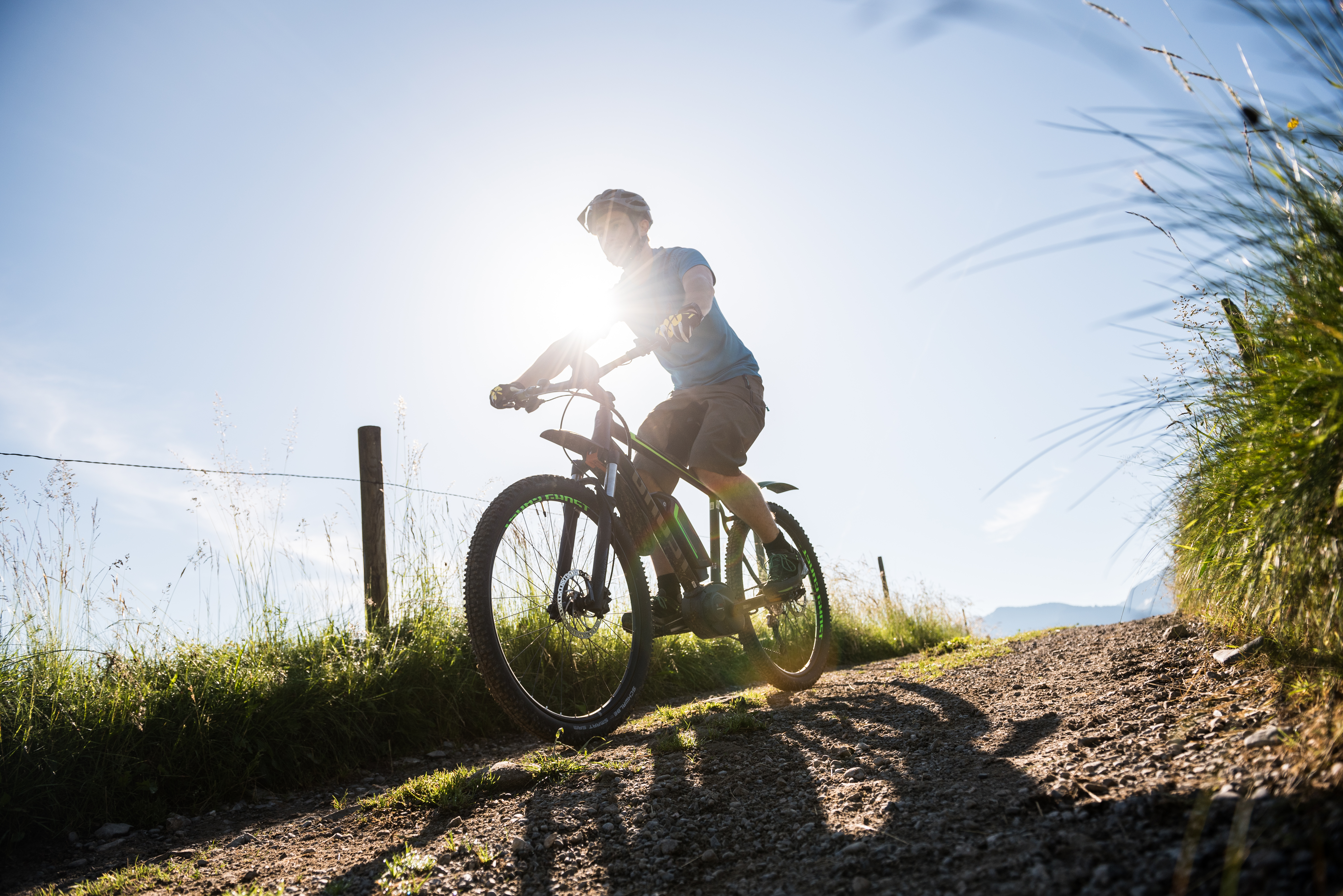 Radfahrer in den Hörnerdörfern im Allgäu
