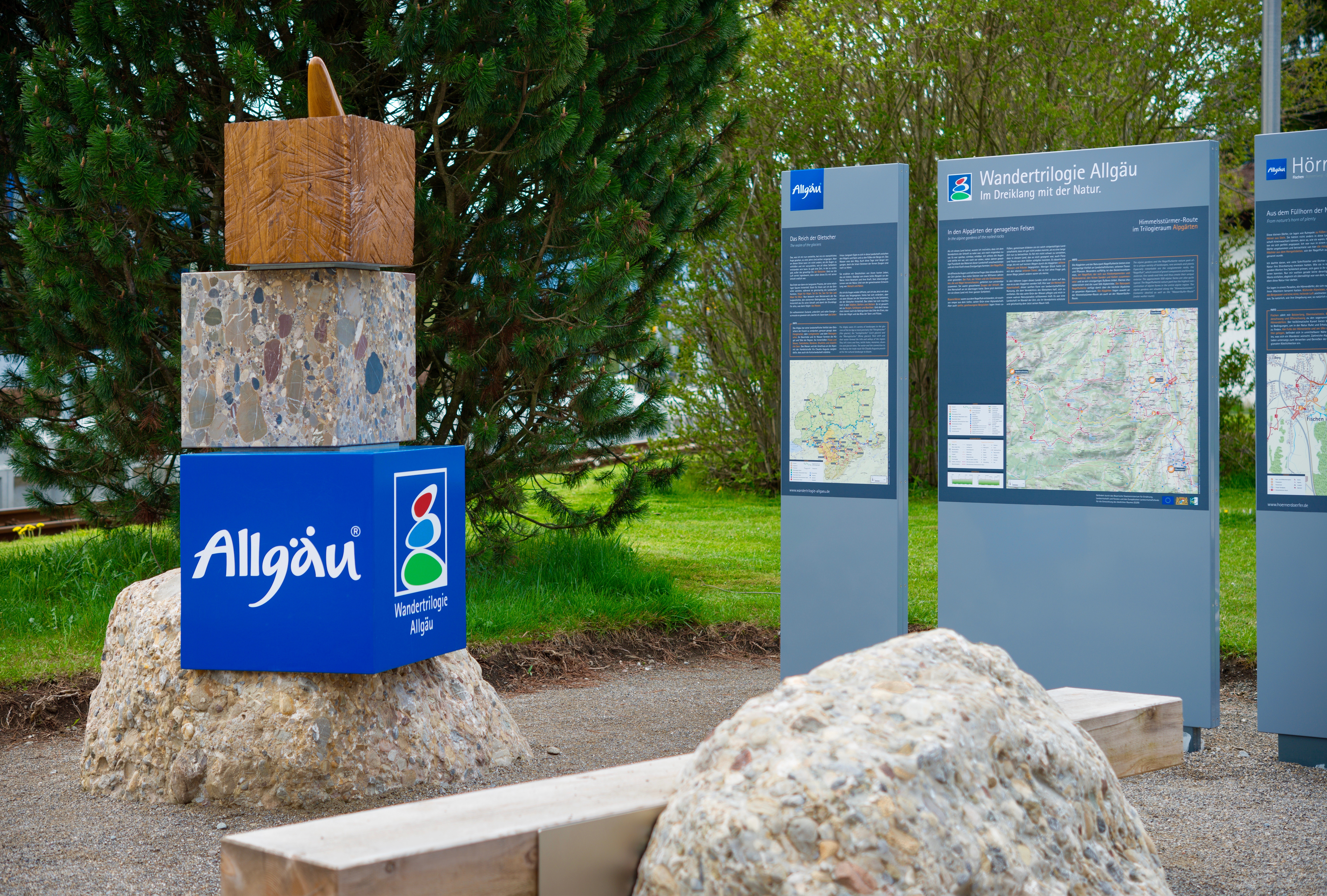 Willkommensplatz der Wandertrilogie in Fischen - Hörnerdörfer im Allgäu