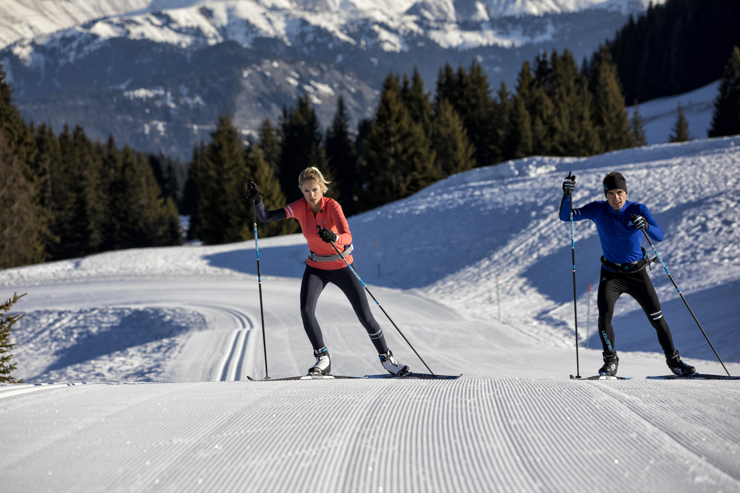 Langlaufen mit der Schneesportschule SnowPlus in Balderschwang im Allgäu