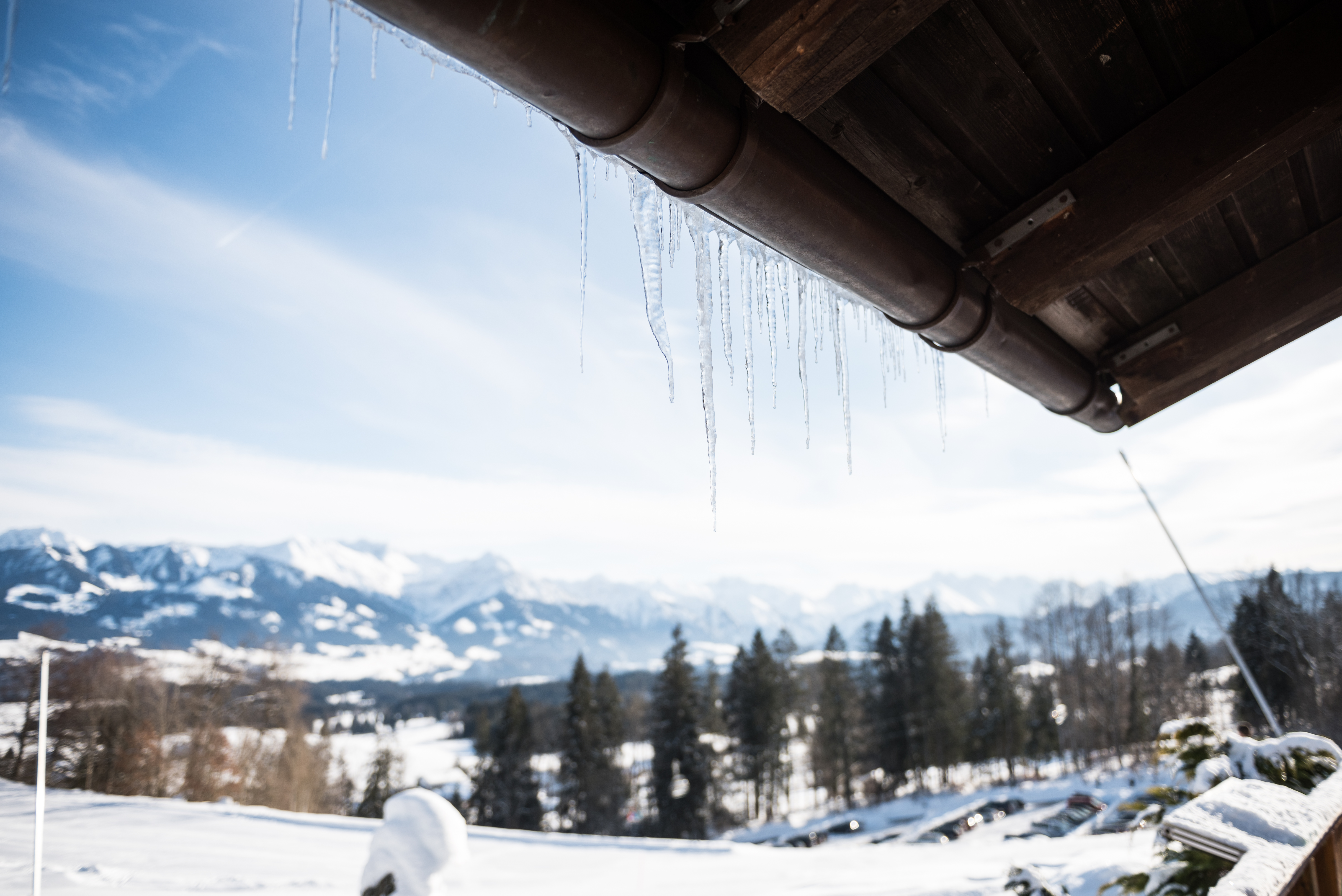Wurzelhütte in Ofterschwang mit Aussicht