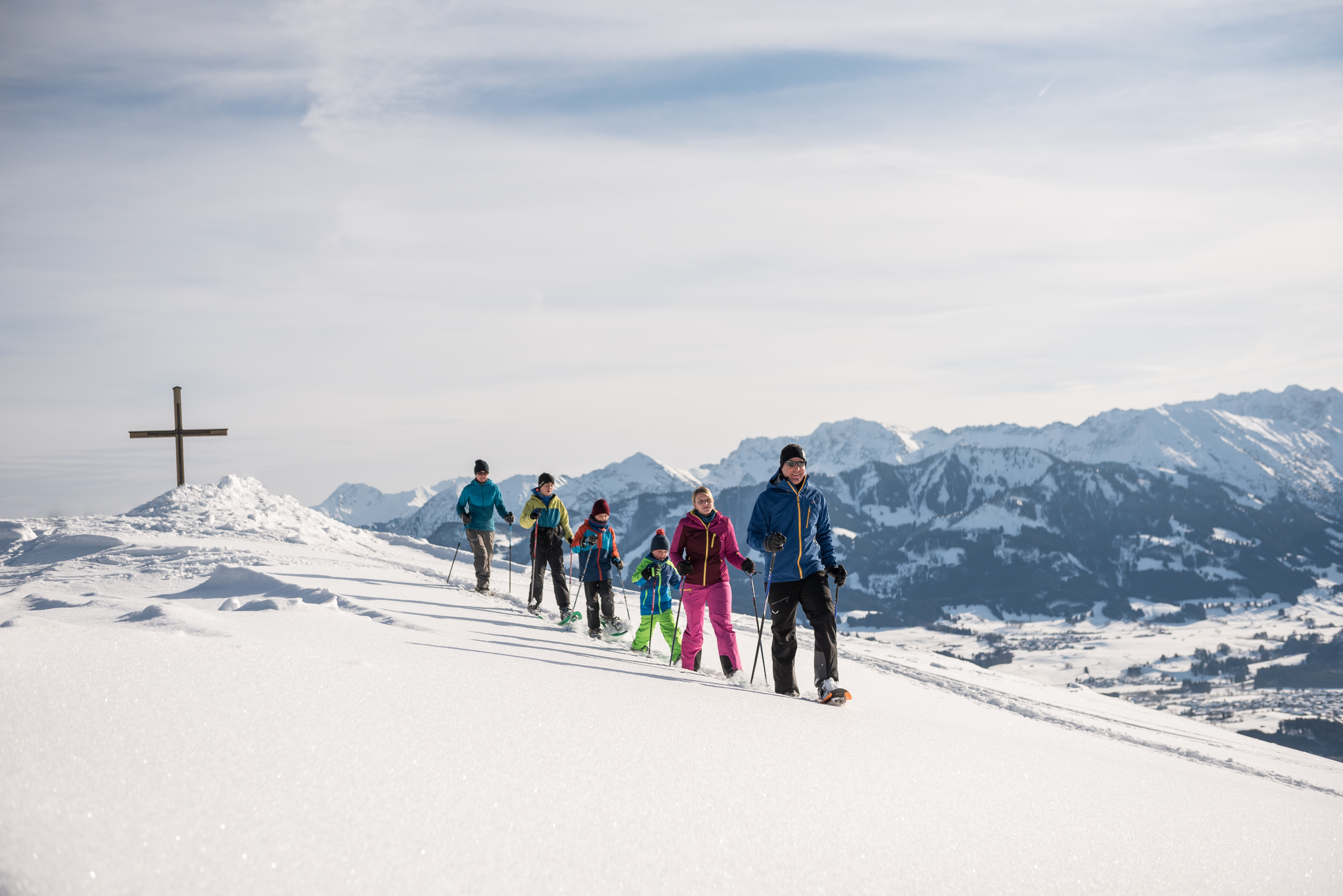 Schneeschuhwanderung auf das Ofterschwanger Horn ist bergeweise Gipfelglück - Hörnerdörfer im Allgäu