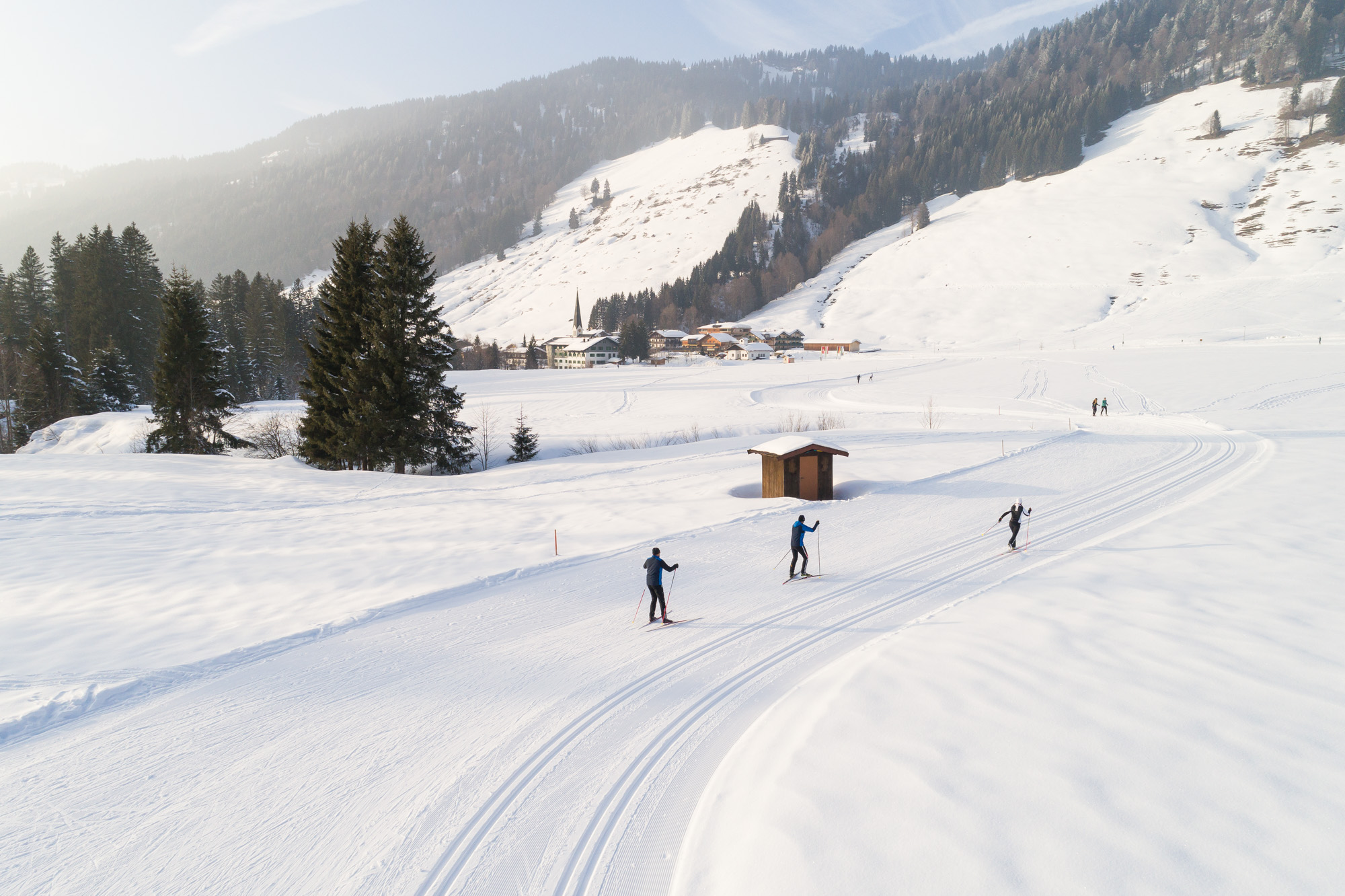 Balderschwang ist DSV Aktivzentrum mit grenzüberschreitender Loipe bis nach Hittisau - Hörnerdörfer im Allgäu
