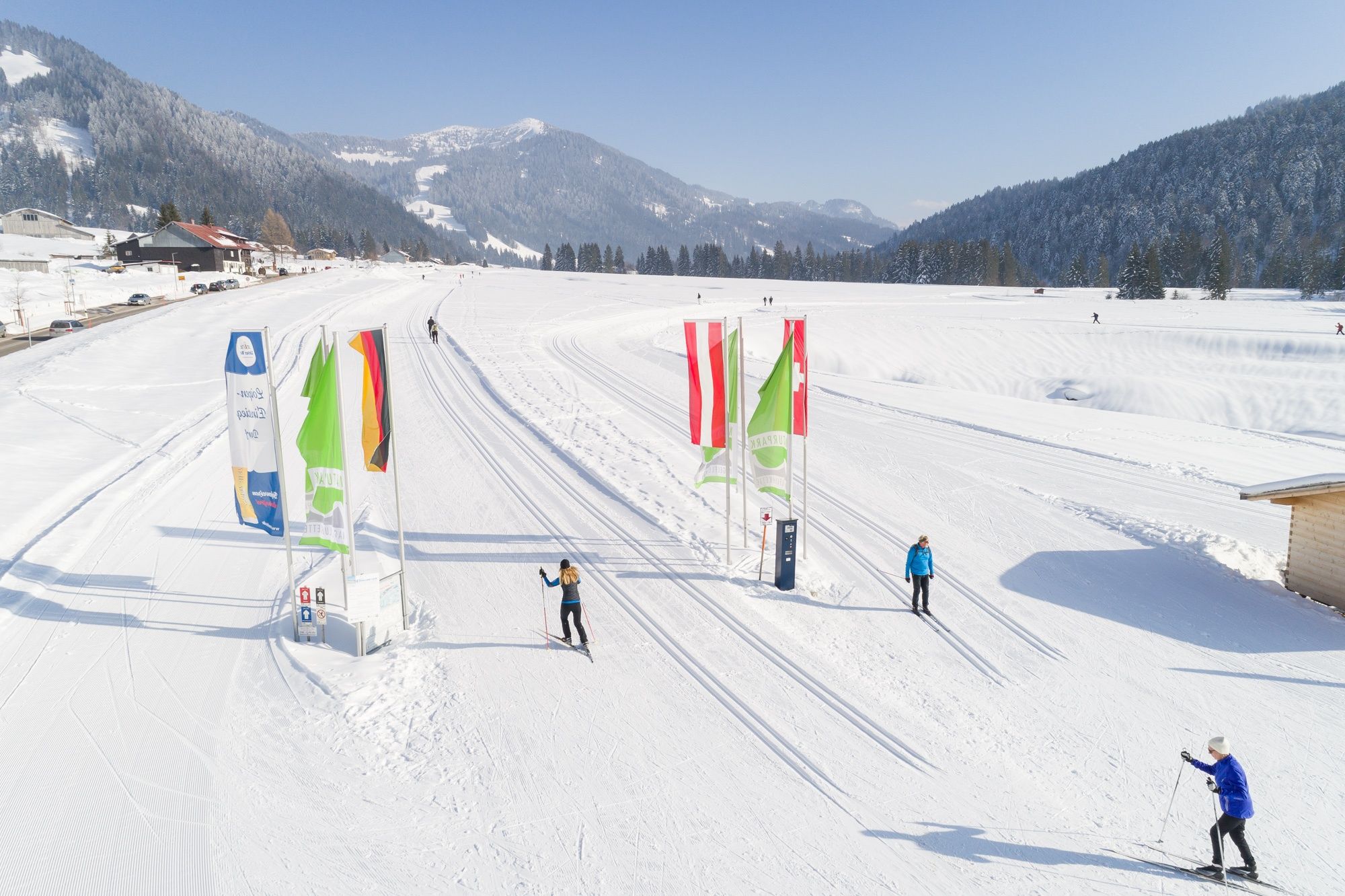 Loipeneinstieg in Balderschwang im Allgäu
