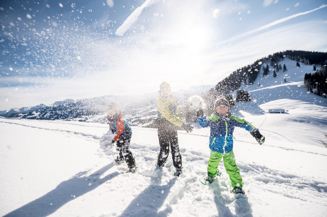 Spaß im Schnee. Winterurlaub für Familien in den Allgäuer Hörnerdörfern., © Tourismus Hörnerdörfer, F. Kjer