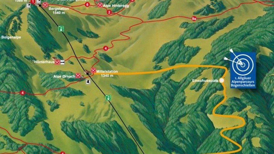 3D Bogenparcours am Berg in Bolsterlang, © Hörnerbahn