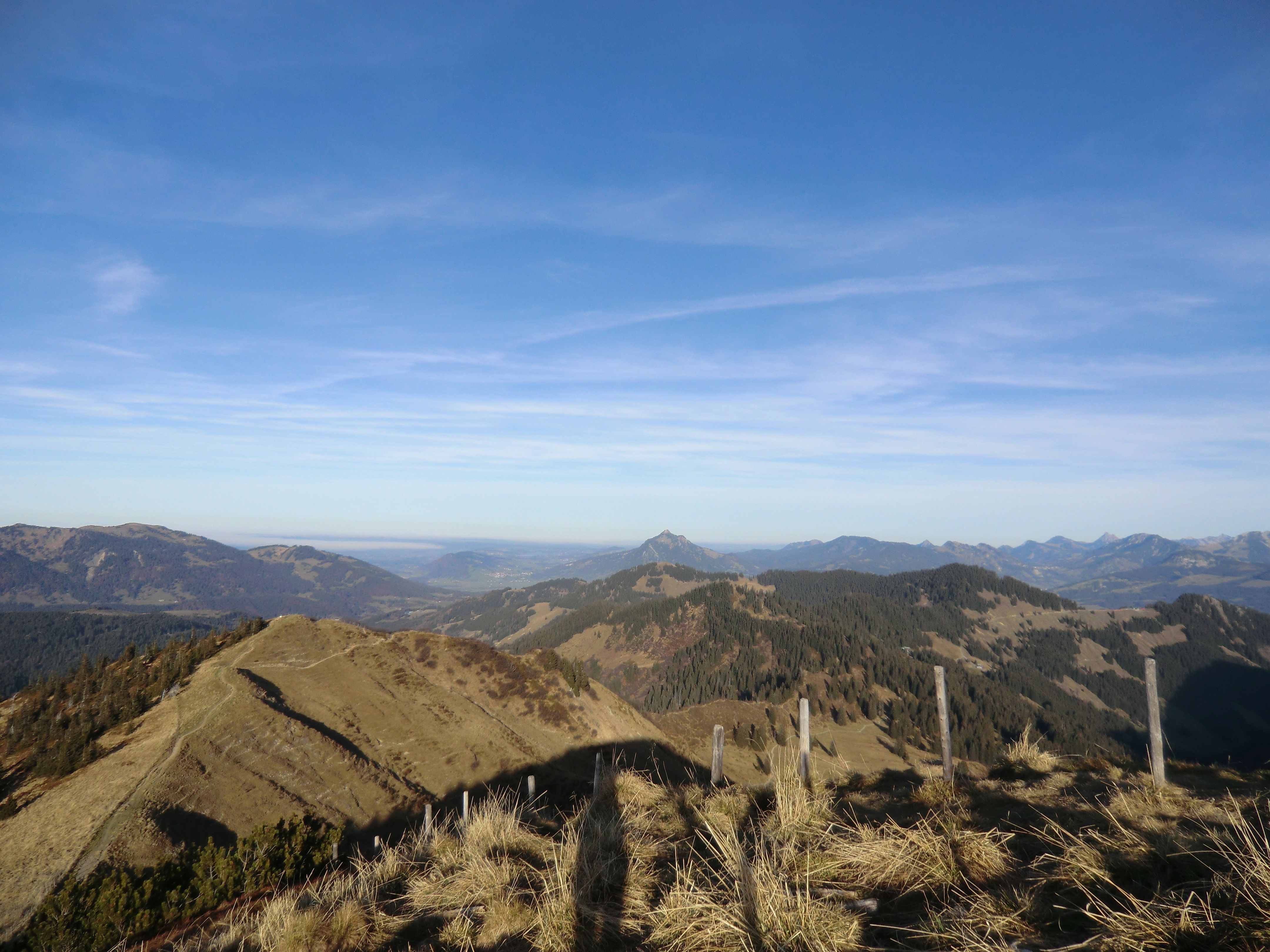 Bergpanoramablick auf den Grünten