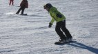 Snowboard am Dorflift