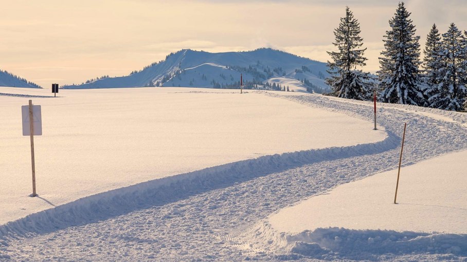 Rundwanderweg am Ofterschwanger Horn im Winter, © Tourismus Hörnerdörfer / Pro Vision Media