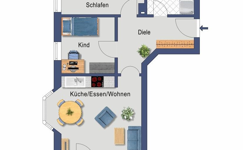 Wohnung Ahorn mit zwei Schlafzimmern und Südbalkon, © Barbaras Landhaus - Balderschwang