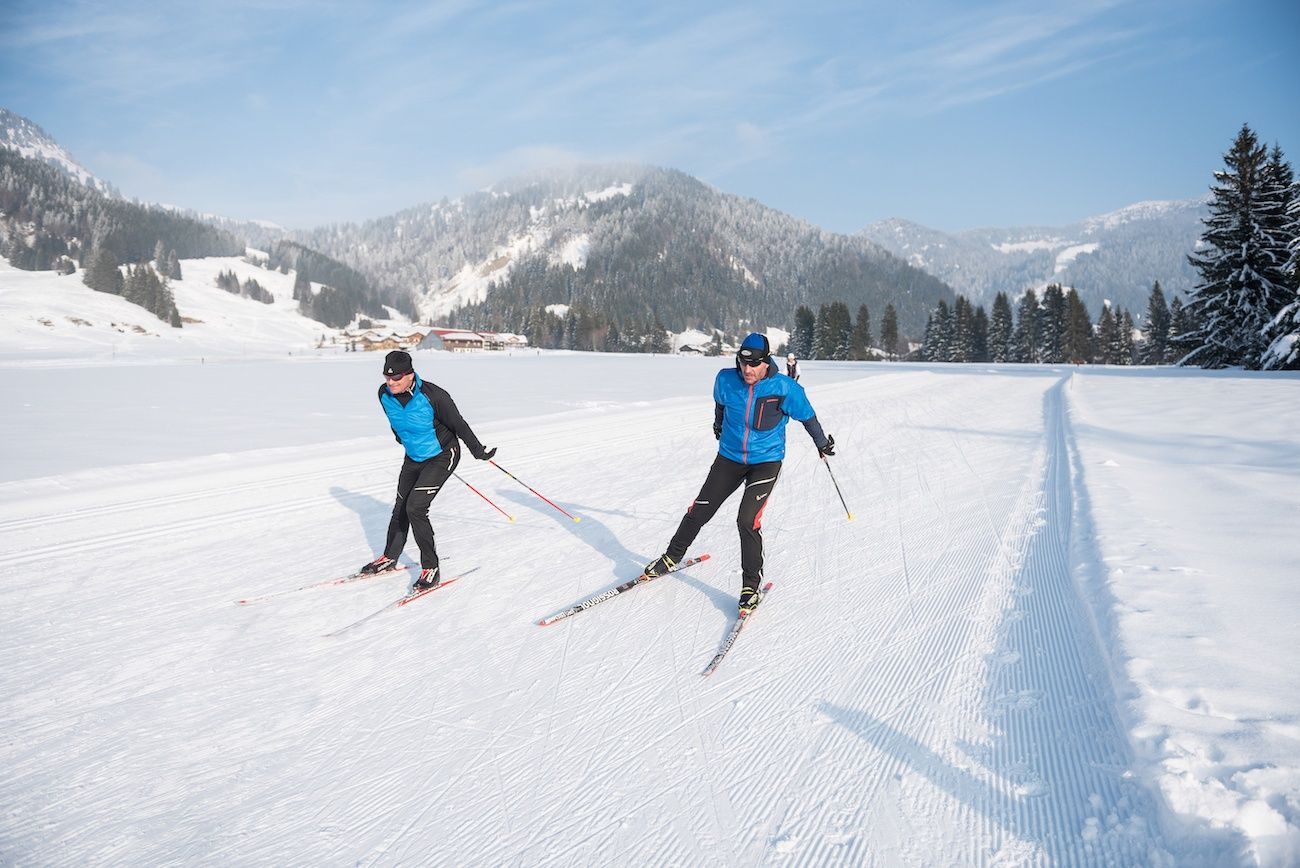 Skating auf der Grenzlandloipe bei Balderschwang
