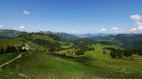 Blick vom Bleicherhorn auf die Höllritzer Alpe