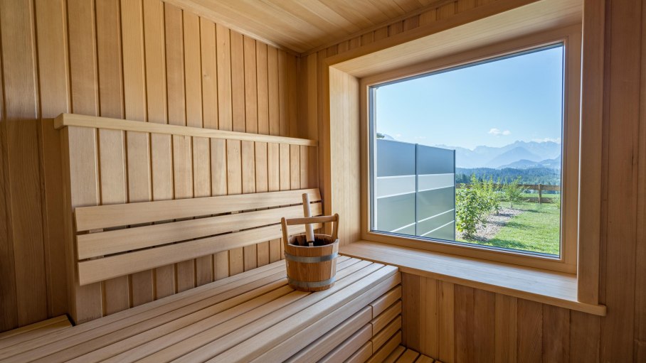 Private Sauna mit Bergblick, © DIE ZWEI Sonnen Chalets