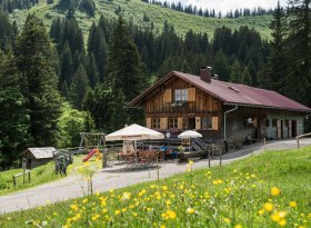 Die Alpe Bolgen liegt idyllisch im Bolgental bei B, © Tourismus Hörnerdörfer, F. Kjer