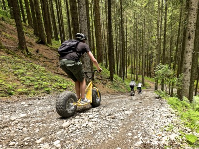 Freizeitspaß im Allgäu mit dem Downhill-Roller am Ofterschwanger Horn., © Tourismus Hörnerdörfer / ProVisionMedia
