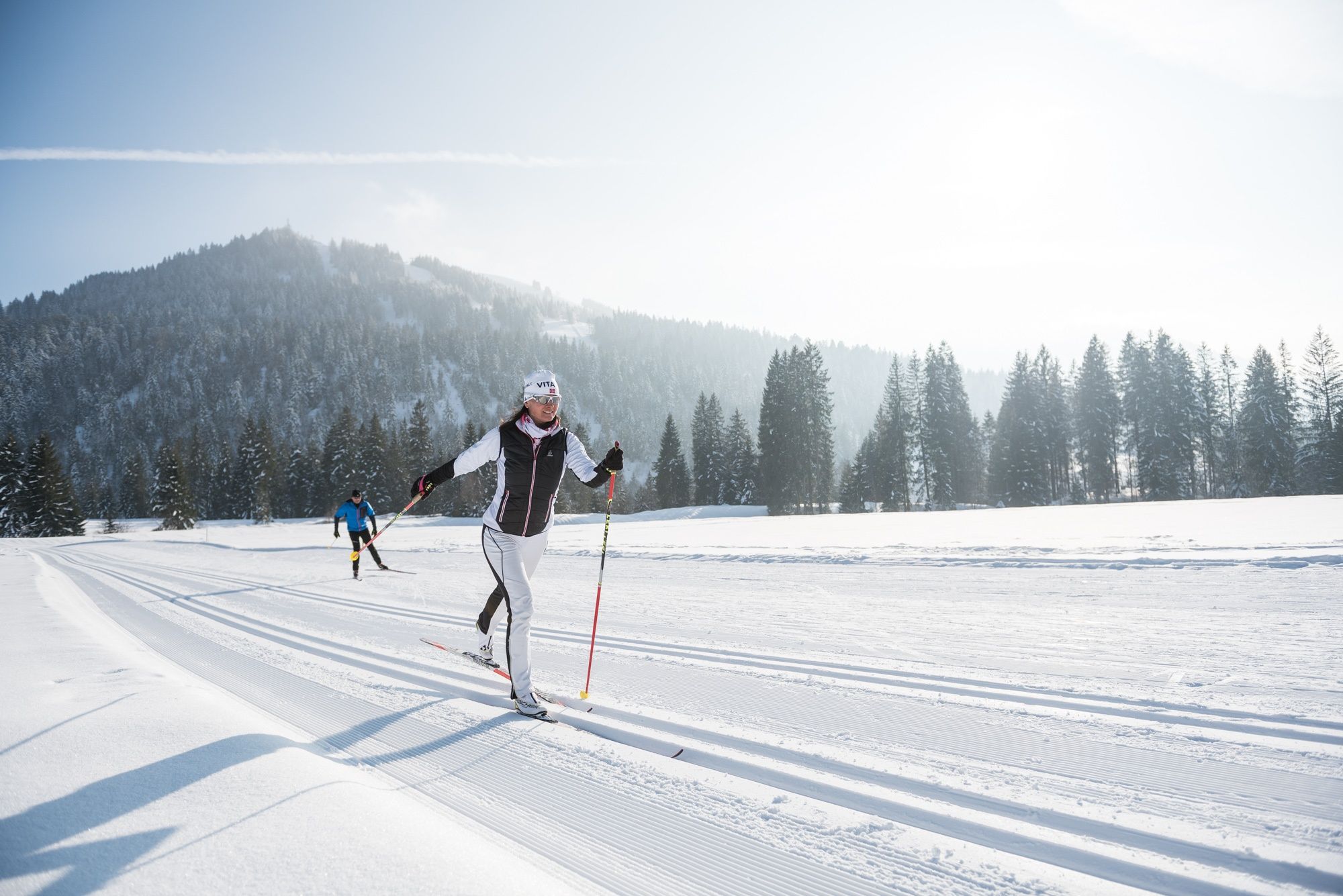 Langläufer bei klassisch und Skating in Balderschwang