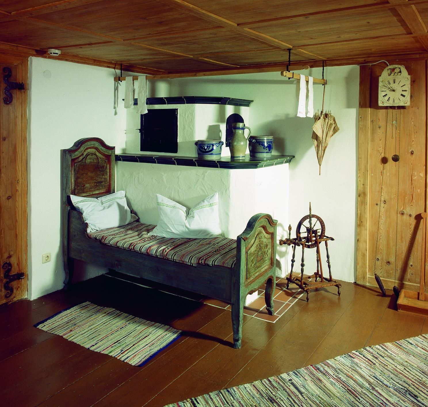 Die Nachbildung einer alten Allgäuer Bauernstube im Heimathaus Fischen.