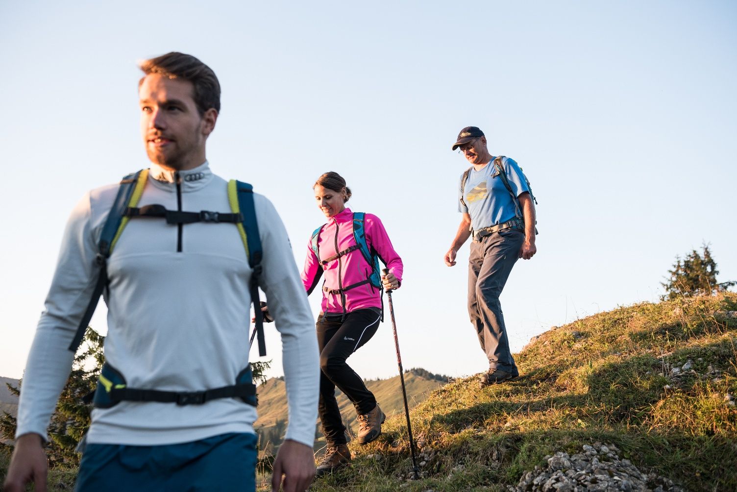 Wanderer beim Abstieg