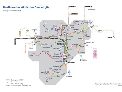 ÖPNV-Buslinien im südlichen Oberallgäu