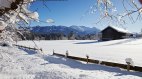 Winterlandschaft mit Bergblick, © Das Talgut - Ofterschwang
